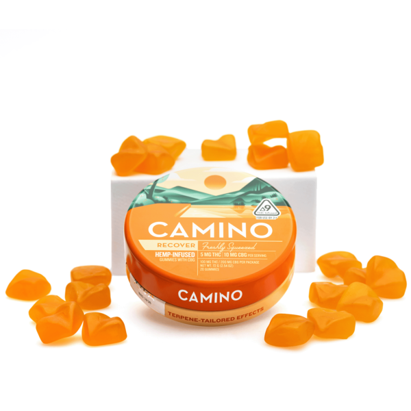 Camino Delta 9 and CBG Recover Gummies – Freshly Squeezed (100 mg Delta 9 THC + 200 mg CBG Total)